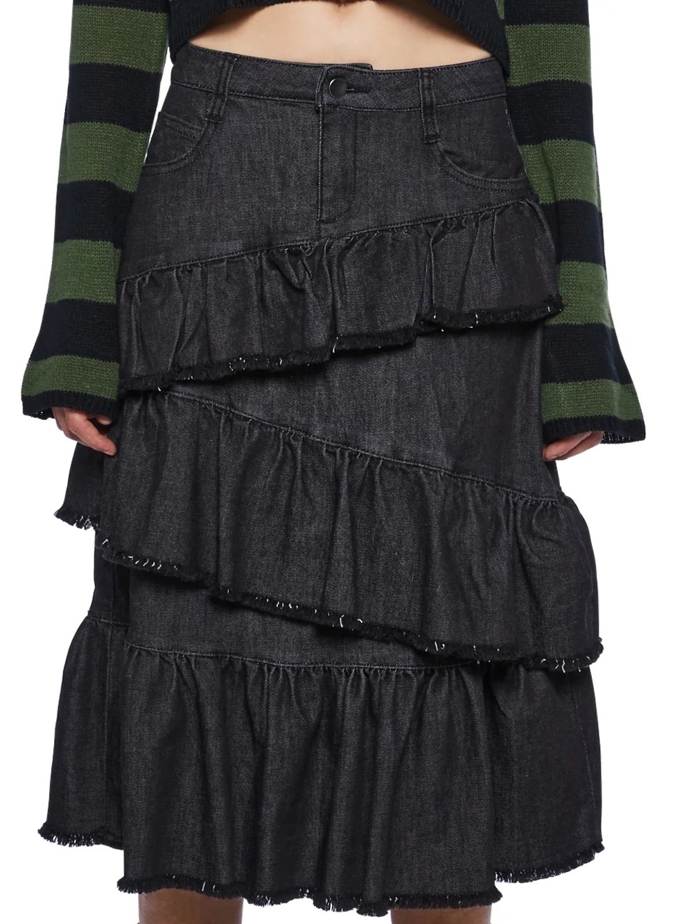 Current Mood Rising Renegade Tiered Midi Skirt, size XL (BNWT)